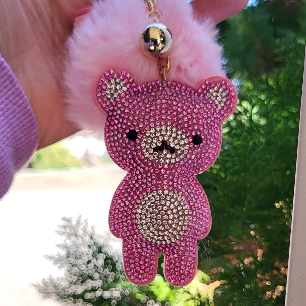Teddy rhinestone Keychains - Picture 3 of 4